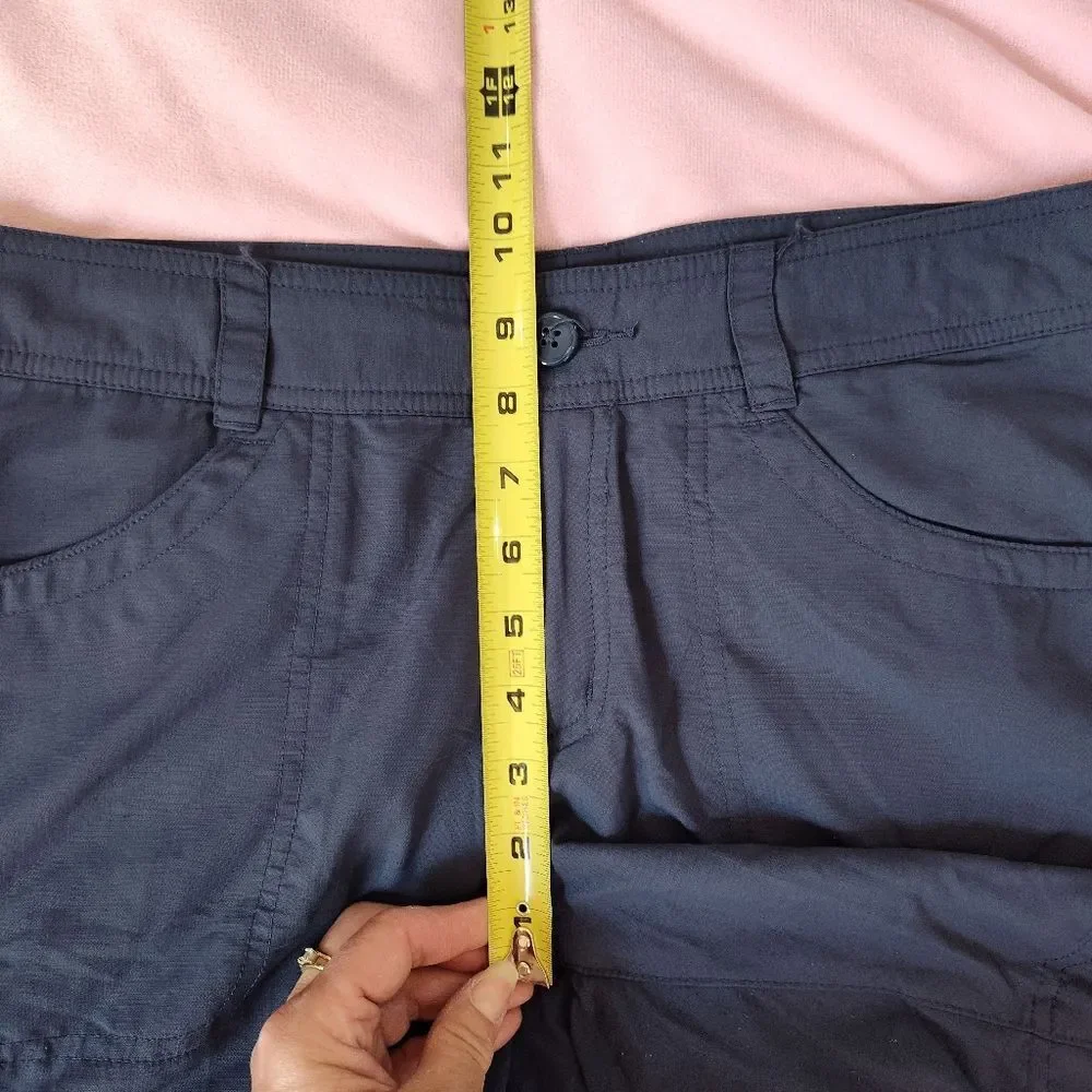 Columbia Omni-Wick Navy Blue Hiking Shorts Womens 8